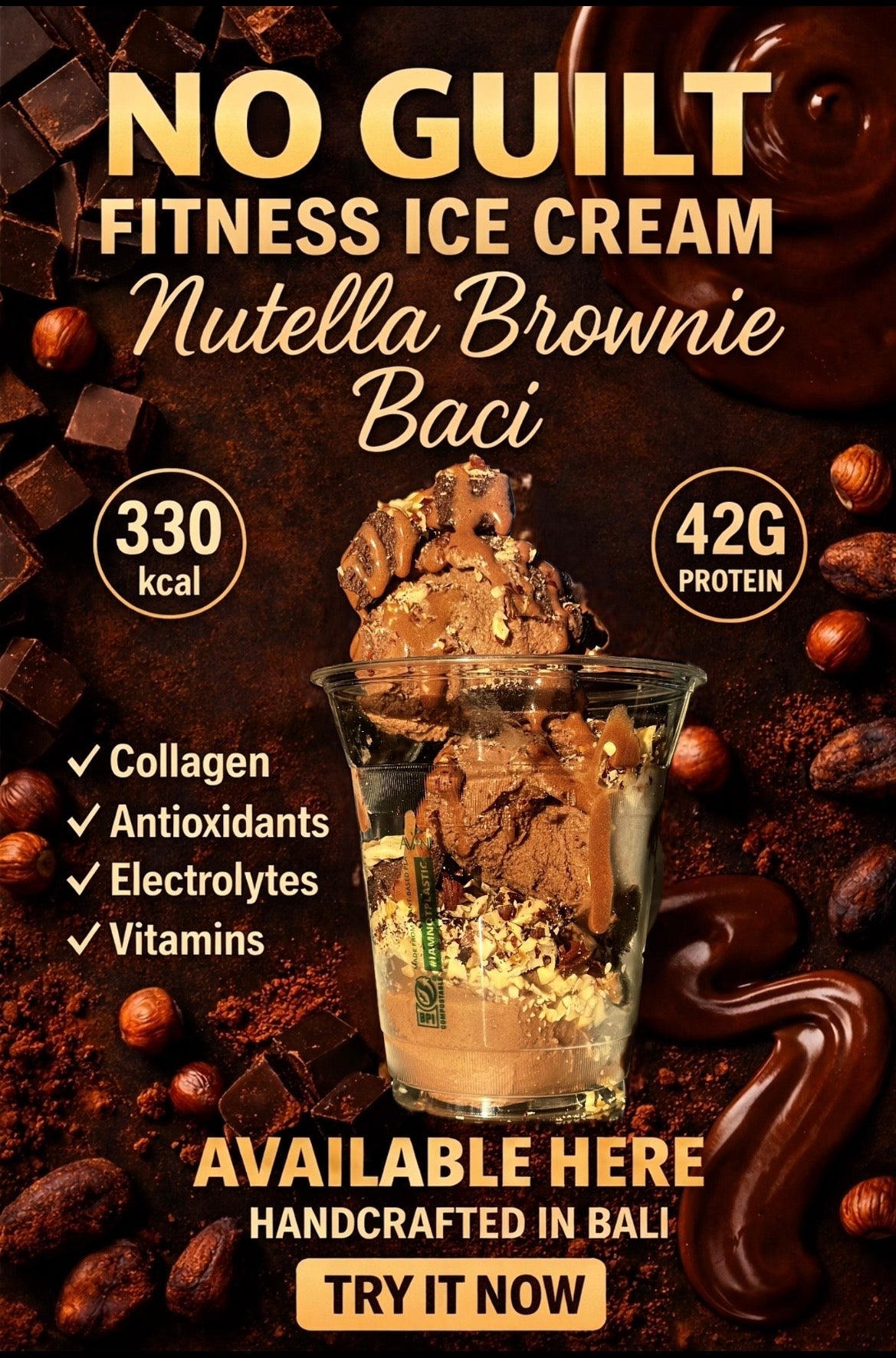 Nutella Brownie Baci